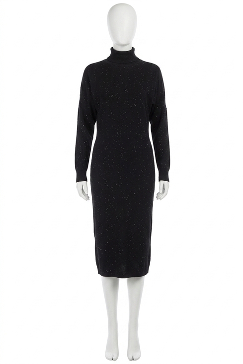 JOSEPH RIBKOFF Dresses & Skirts - NEW JOSEPH RIBKOFF sequined turtleneck midi sweater dress in black